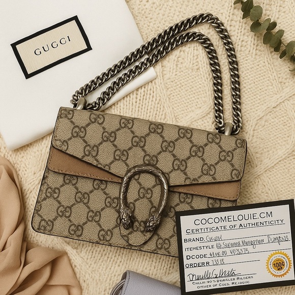 Gucci Dionysus GG Supreme Mini Shoulder Bag – Authentic - Picture 1 of 15